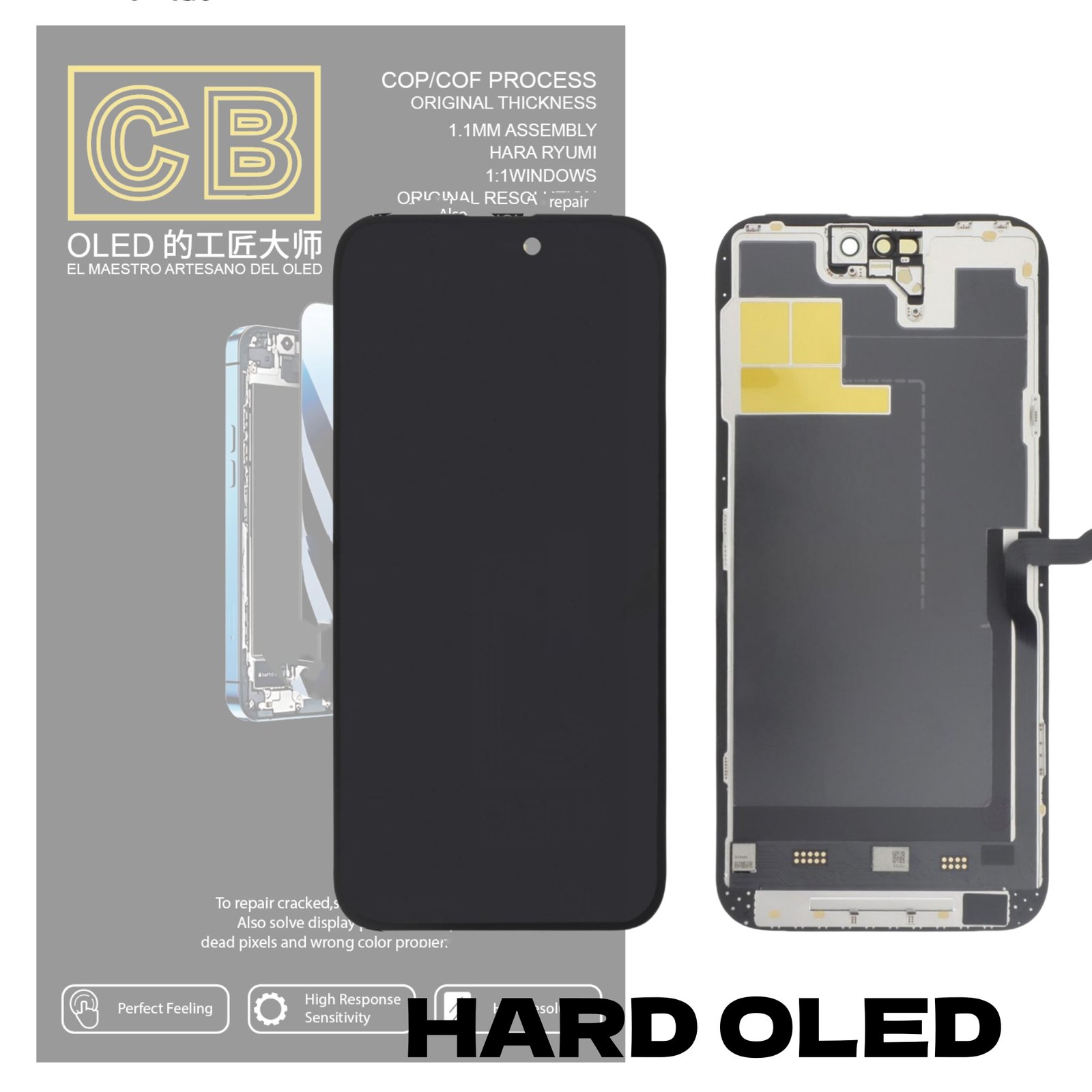 Pantalla "CB HARD OLED " iPhone 14 Pro Max control IC Reemplazable LCD + Táctil Completo