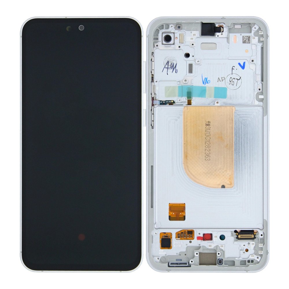 Pantalla Samsung Galaxy S23 FE S711 Blanco con marco Original Completa SERVICE PACK